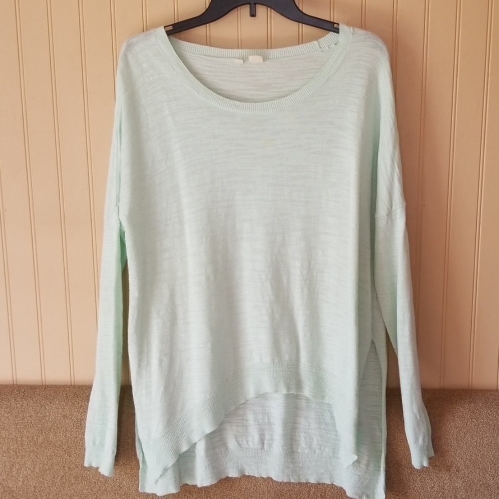 Moth Anthropologie sweater petite small mint green